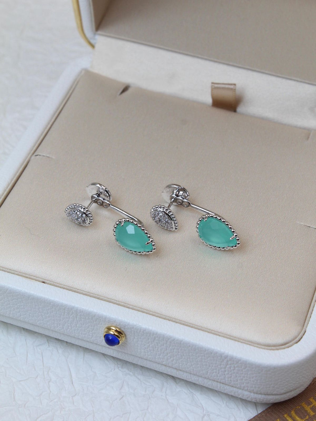Boucheron Serpent Bohème Jewelry Set (White Gold with Aquaprase and Diamonds)