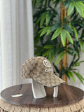Gucci Interlocking G Print GG Canvas Baseball Hat (Beige/Ebony)