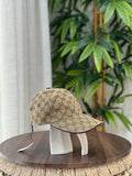 Gucci GG Canvas Baseball Hat with Miniature Double G (Beige/Ebony)