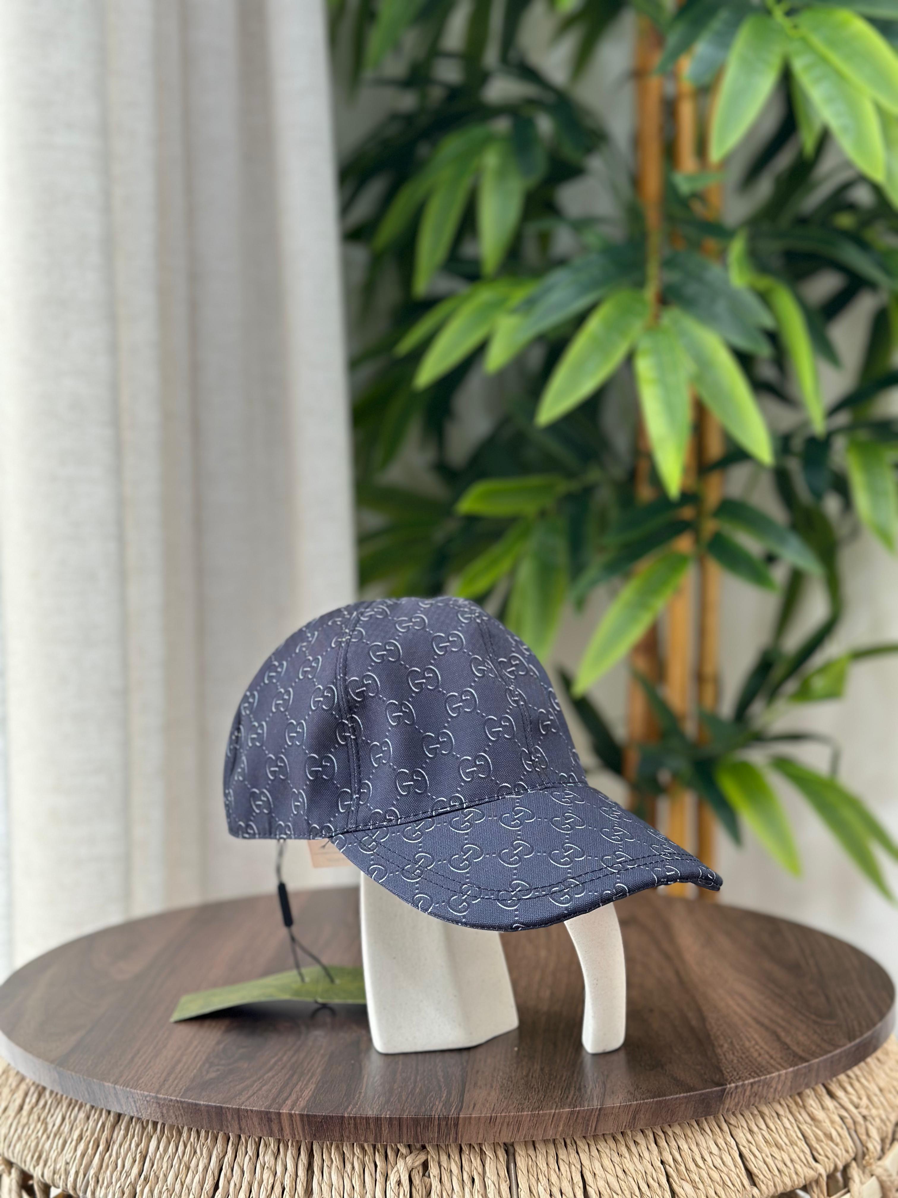Gucci GG Nylon Baseball Hat (Dark Grey/Anthracite)