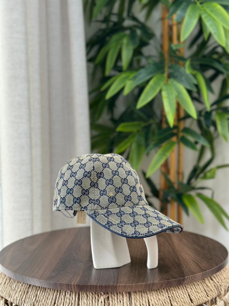 Gucci Original GG Canvas Baseball Hat (Beige/Blue)