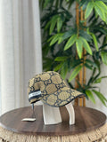 Gucci Jumbo GG Canvas Baseball Hat with Logo Band (Camel/Ebony)