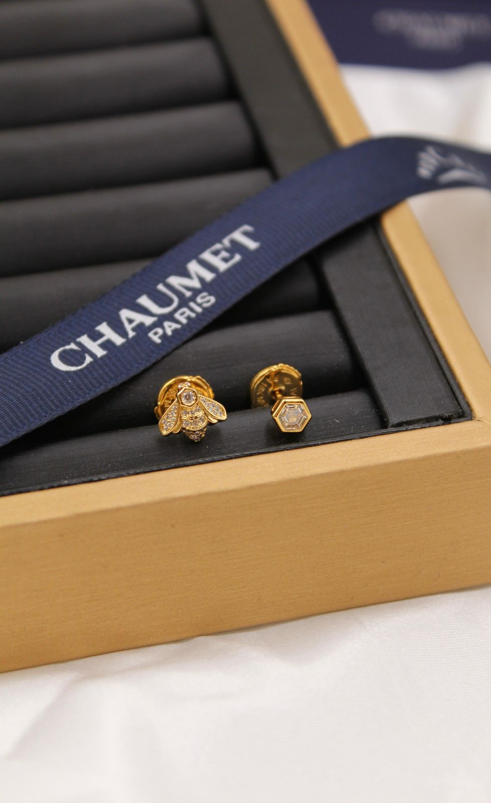 Chaumet Bee My Love Necklace, Ring, and Earrings (Yellow Gold)