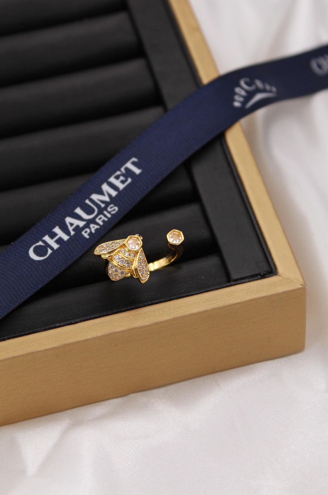 Chaumet Bee My Love Necklace, Ring, and Earrings (Yellow Gold)