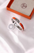 Hermès Kelly Enamel Bracelet (Orange H)