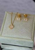 Van Cleef & Arpels Sweet Alhambra Diamond Set (Yellow Gold)