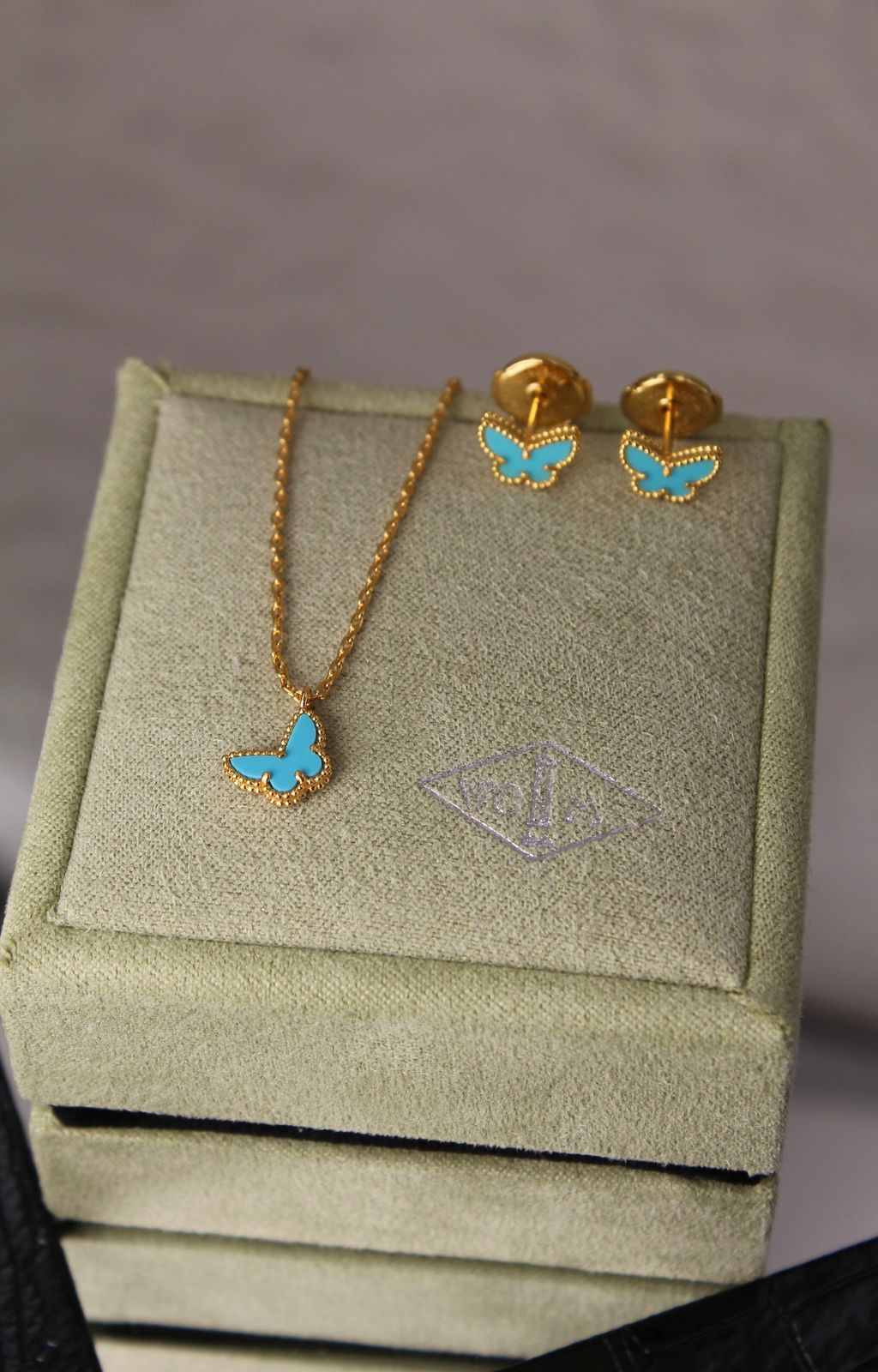 Van Cleef & Arpels Sweet Alhambra Butterfly Set (Turquoise)