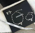 Chanel Costume Jewelry Set with Pearls and Crystals (Silver-Tone)