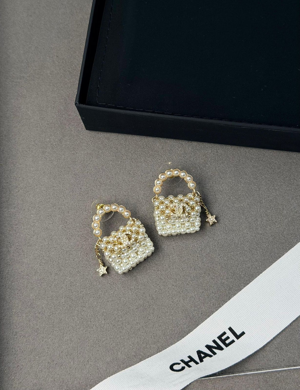 Chanel Pearl Micro Bag Jewelry Set (Gold/Pearl)