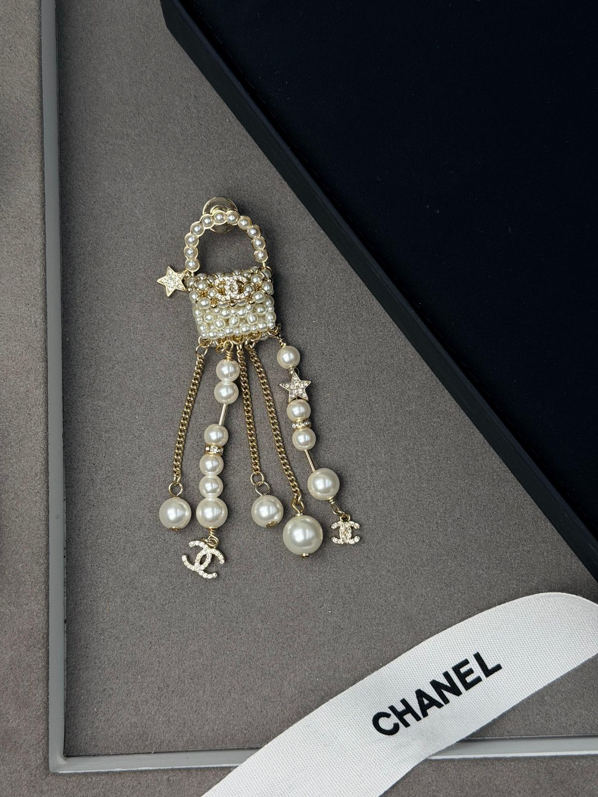 Chanel Pearl Micro Bag Jewelry Set (Gold/Pearl)