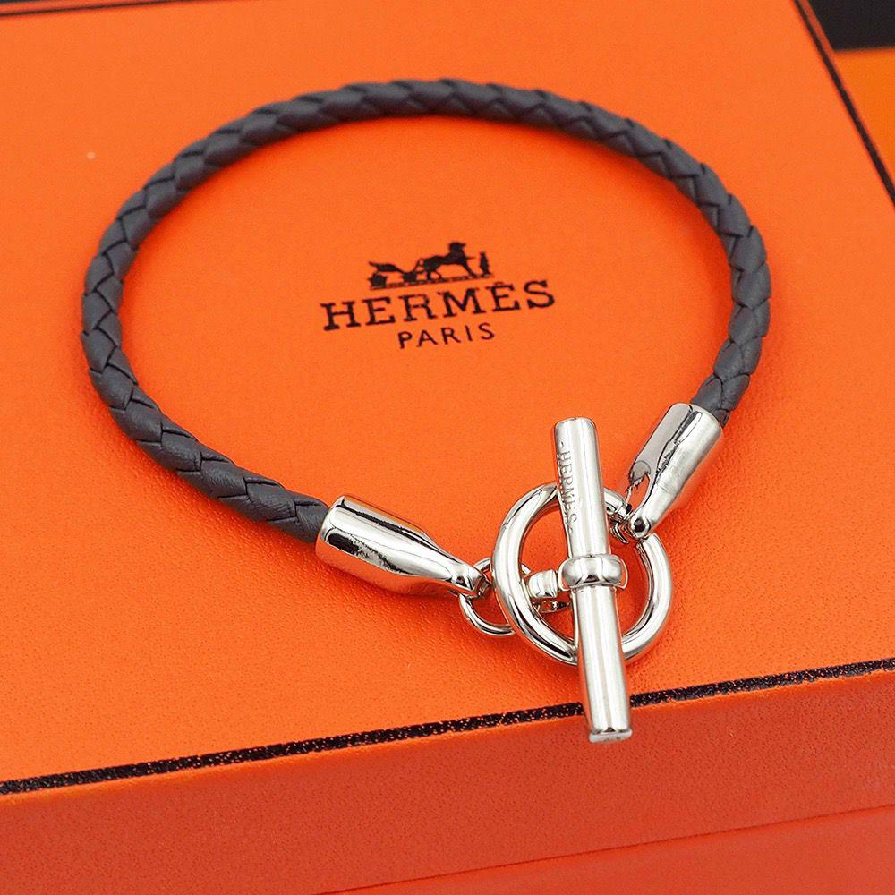 Hermès Glenan Bracelet (Grey / Silver)
