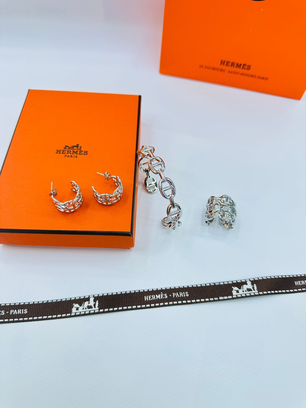 Hermès Chaine d'Ancre Enchaînée Collection (Silver)