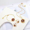 Messika Lucky Move Color Set (Yellow Gold and Burgundy/Carnelian)