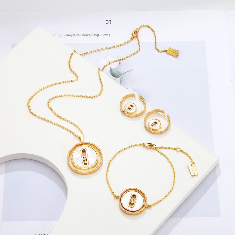 Messika Lucky Move Color Set (Yellow Gold and Mother-of-Pearl)