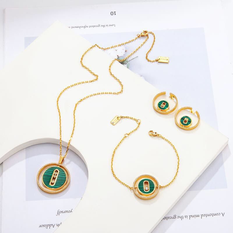 Messika Lucky Move Color Set (Yellow Gold and Malachite)