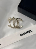 Chanel Gabrielle CC Signature Brooch (Gold/Crystal)