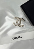 Chanel CC Twisted Crystal Brooch (Champagne Gold / Crystal)