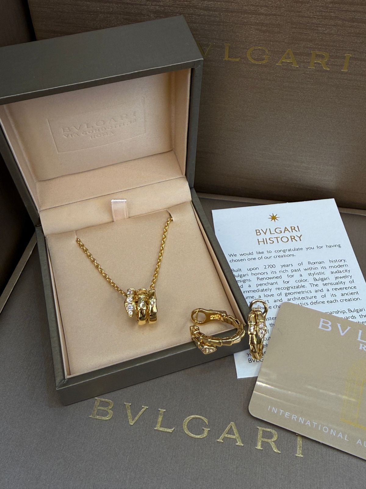 Bulgari Serpenti Viper Jewelry Set (Yellow Gold/Diamond)