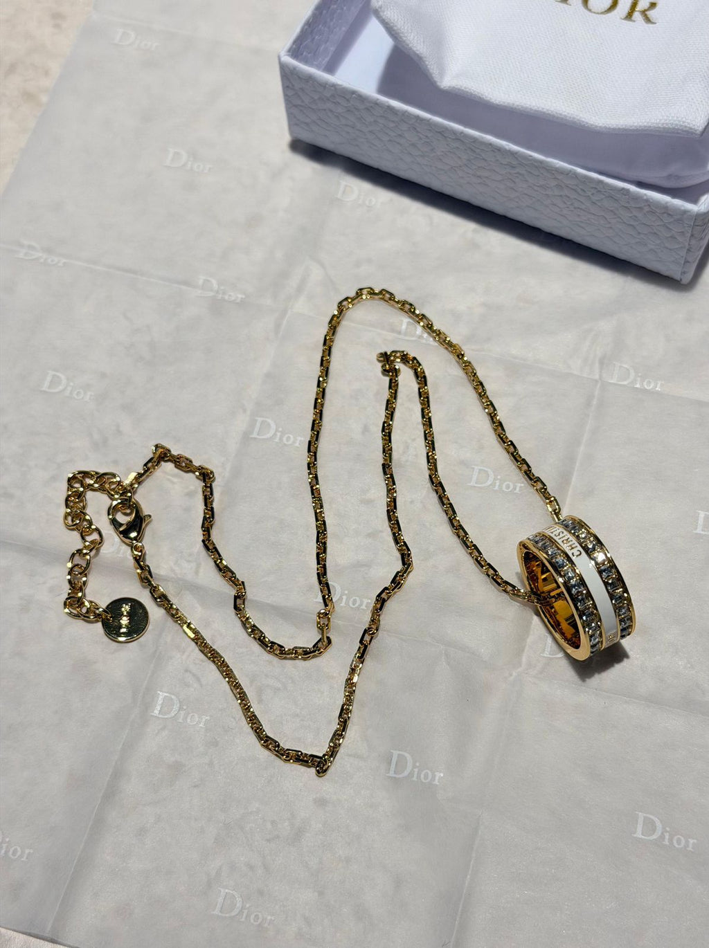Dior Petit CD Jewelry Set (Gold/White/Crystal)