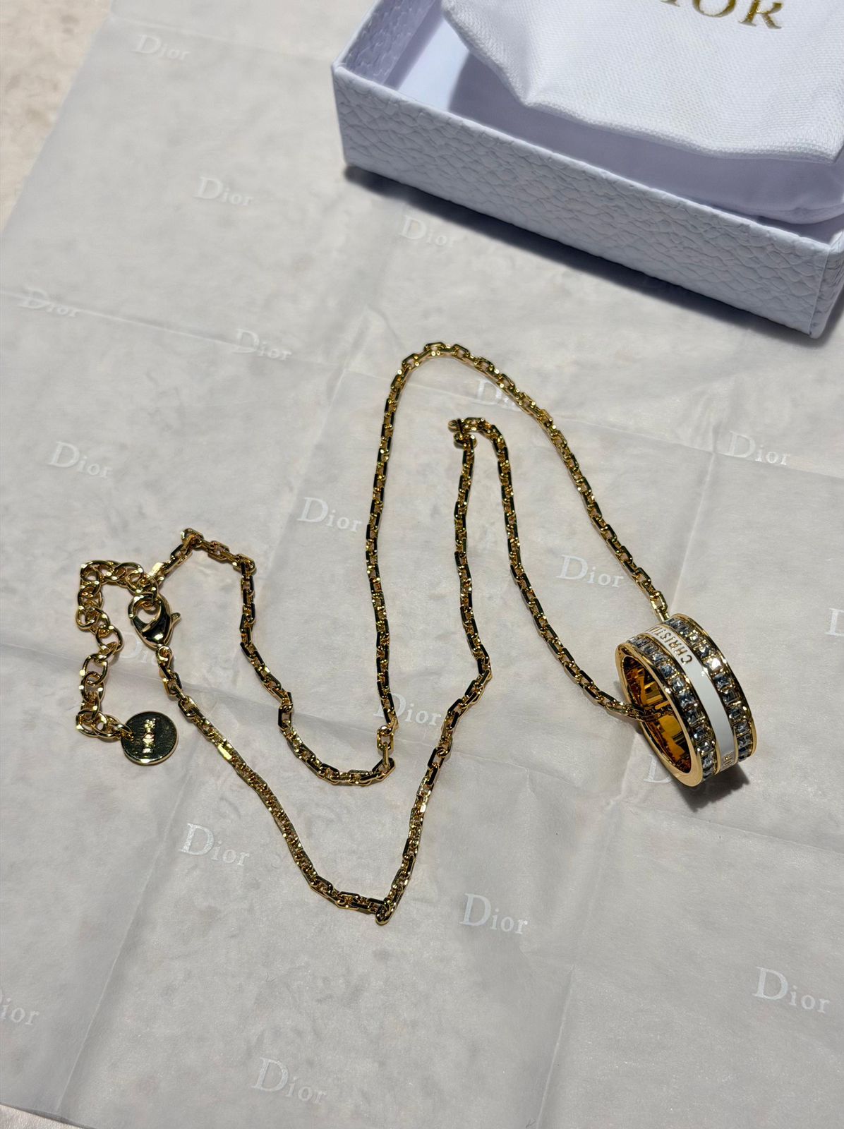 Dior Petit CD Jewelry Set (Gold/White/Crystal)