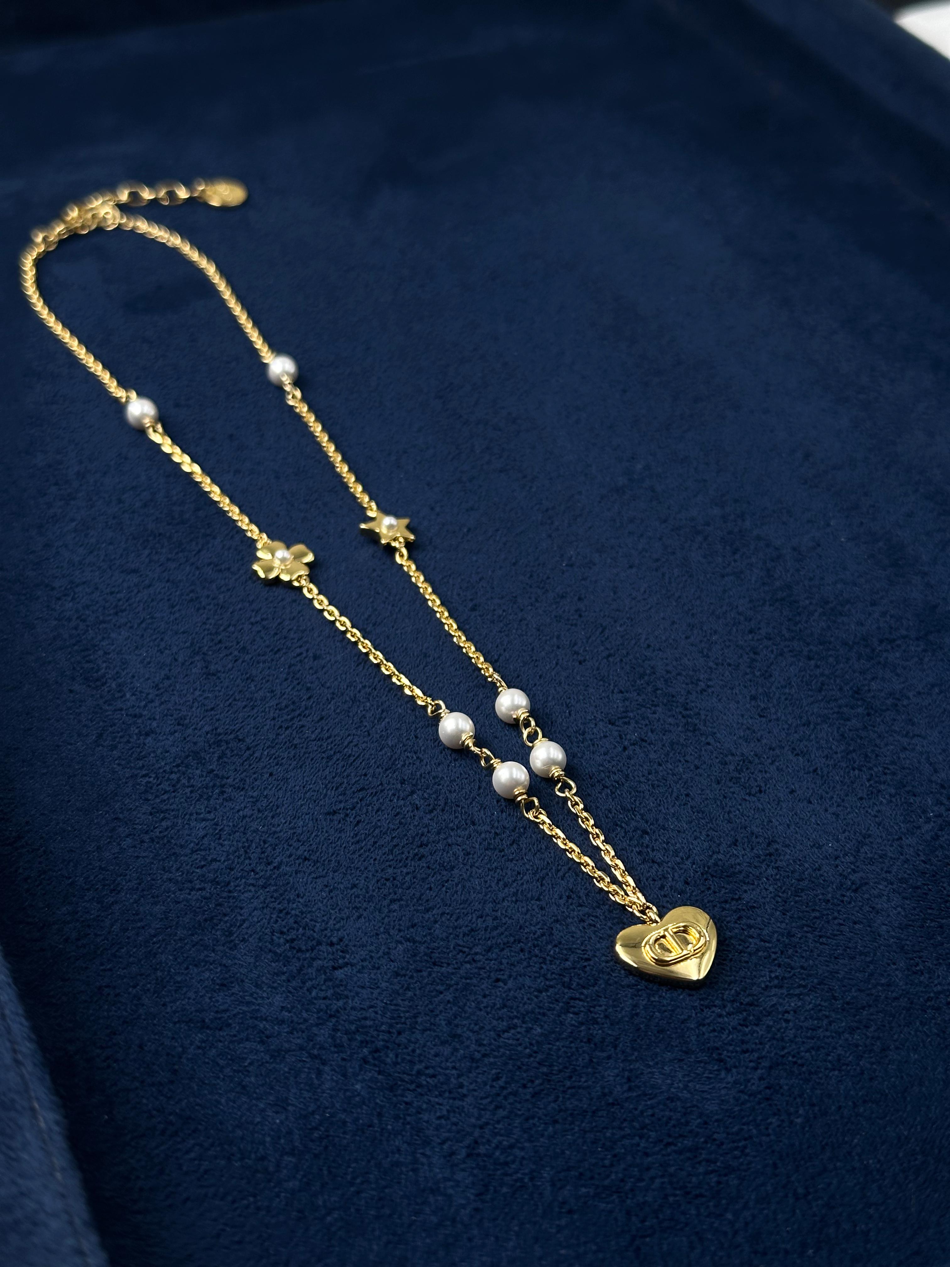 Dior Lucky Charms Jewelry Set (Gold/Pearl)