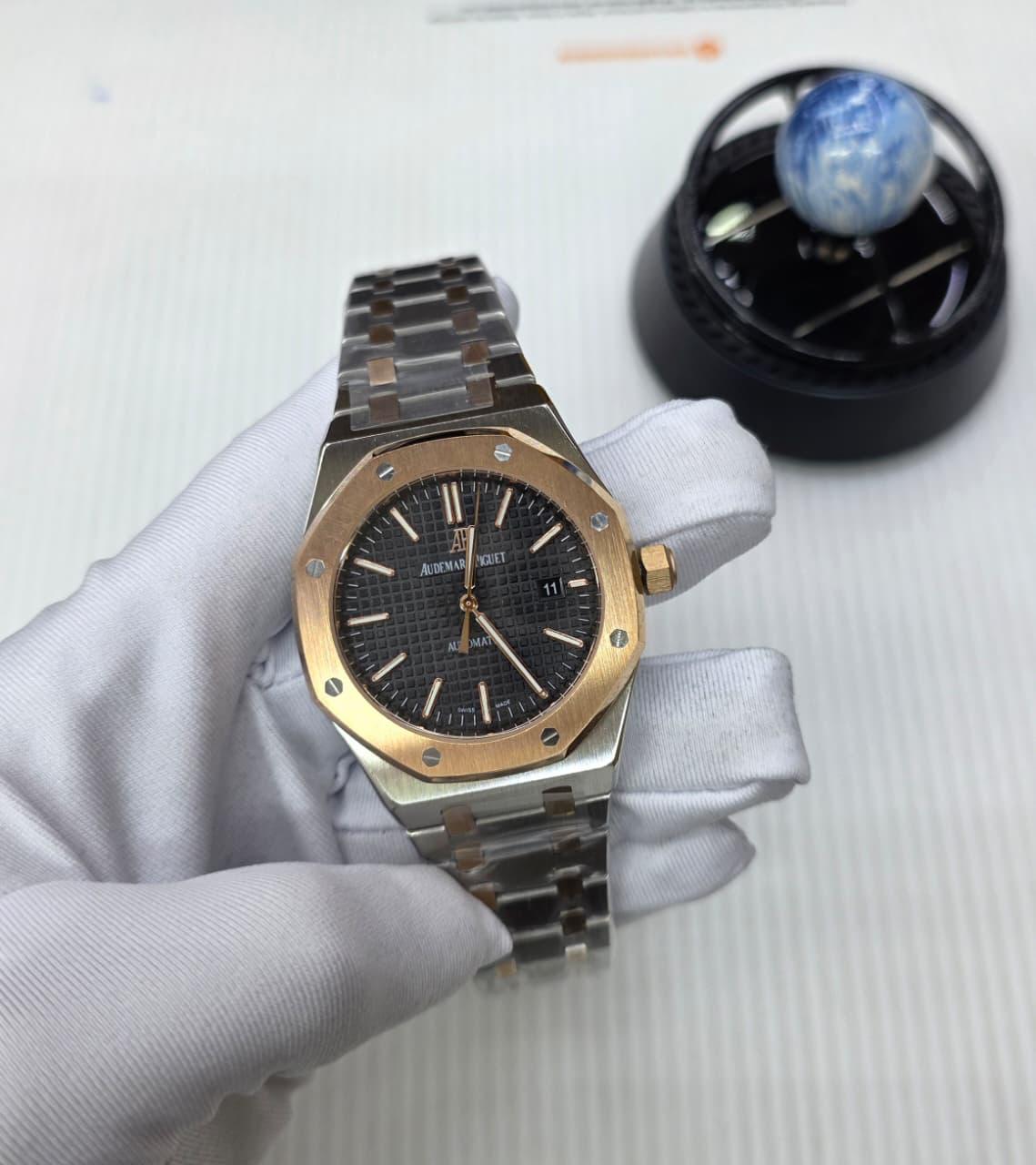 Audemars Piguet Royal Oak Selfwinding (Two-Tone / Pink Gold & Black Dial)