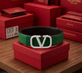 Valentino Garavani VLogo Signature Belt (Green/White)