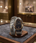 Bulgari Serpenti Tubogas (Two-Tone Gold & Steel / Black Dial)