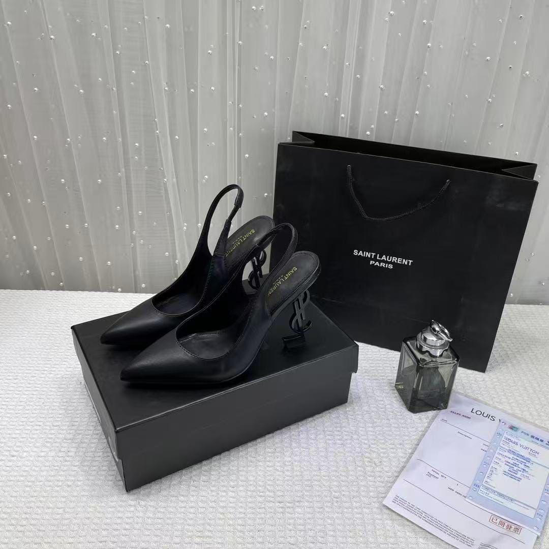 Saint Laurent Opyum Slingback Pumps (Black)