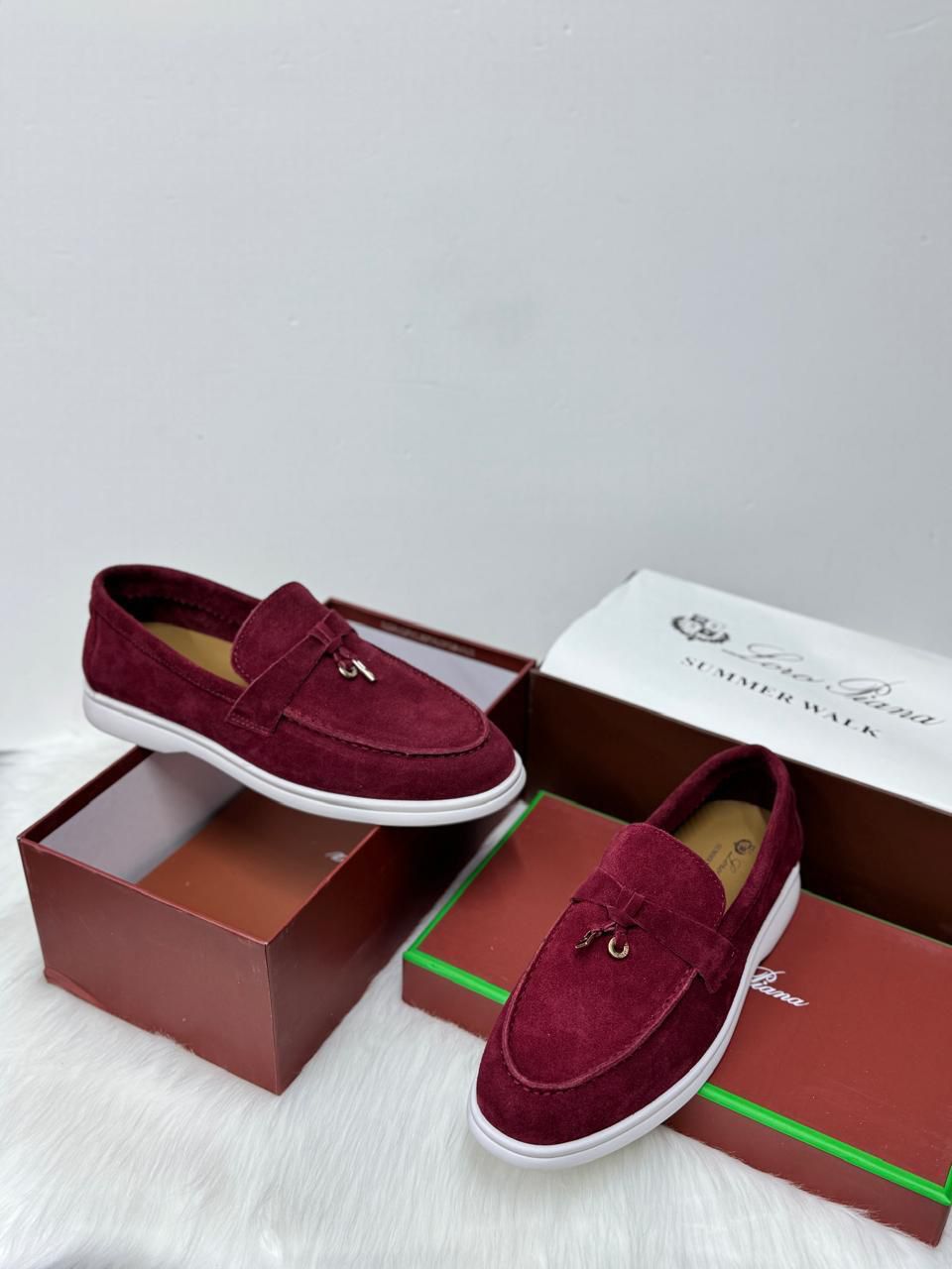 Loro Piana Summer Walk (Burgundy/Deep Red)