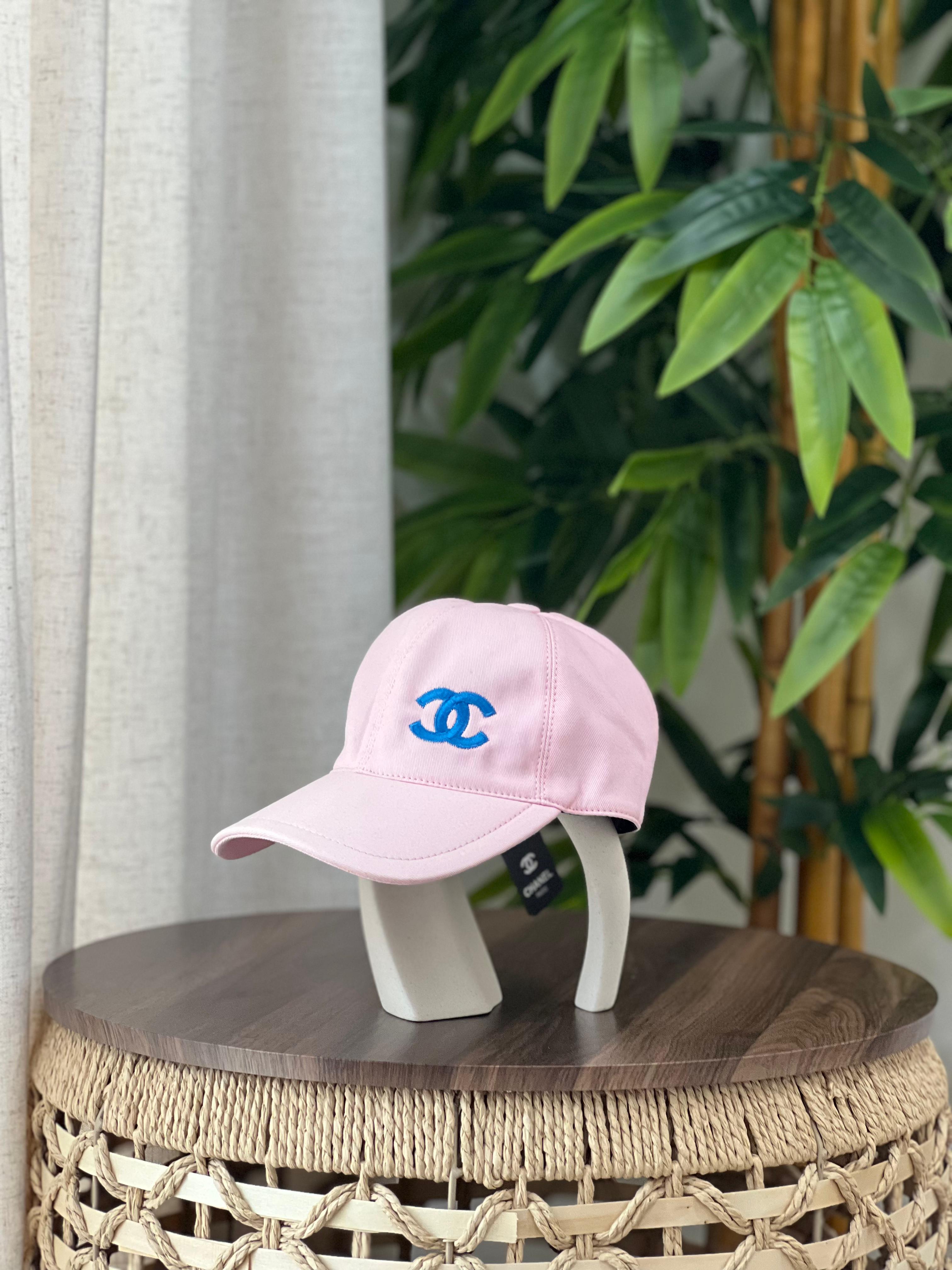Chanel Cotton Canvas Baseball Cap (Light Pink / Blue)