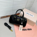 Miu Miu Arcadie Patent Leather Bag (Black)