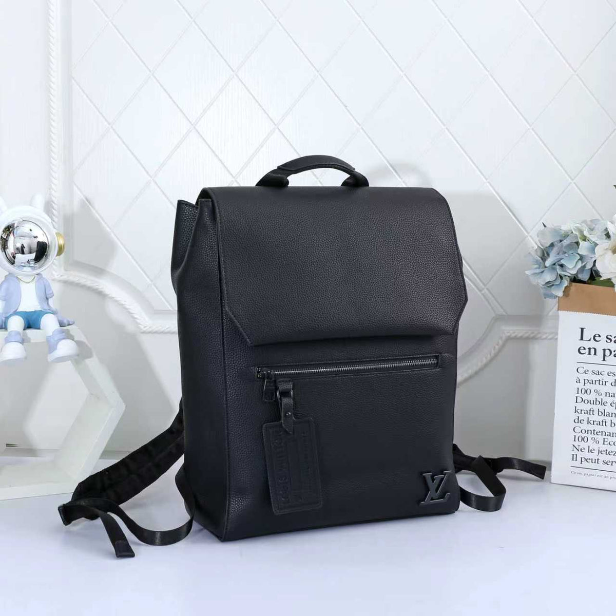 Louis Vuitton Takeoff Backpack / LV Aerogram Backpack (Black)